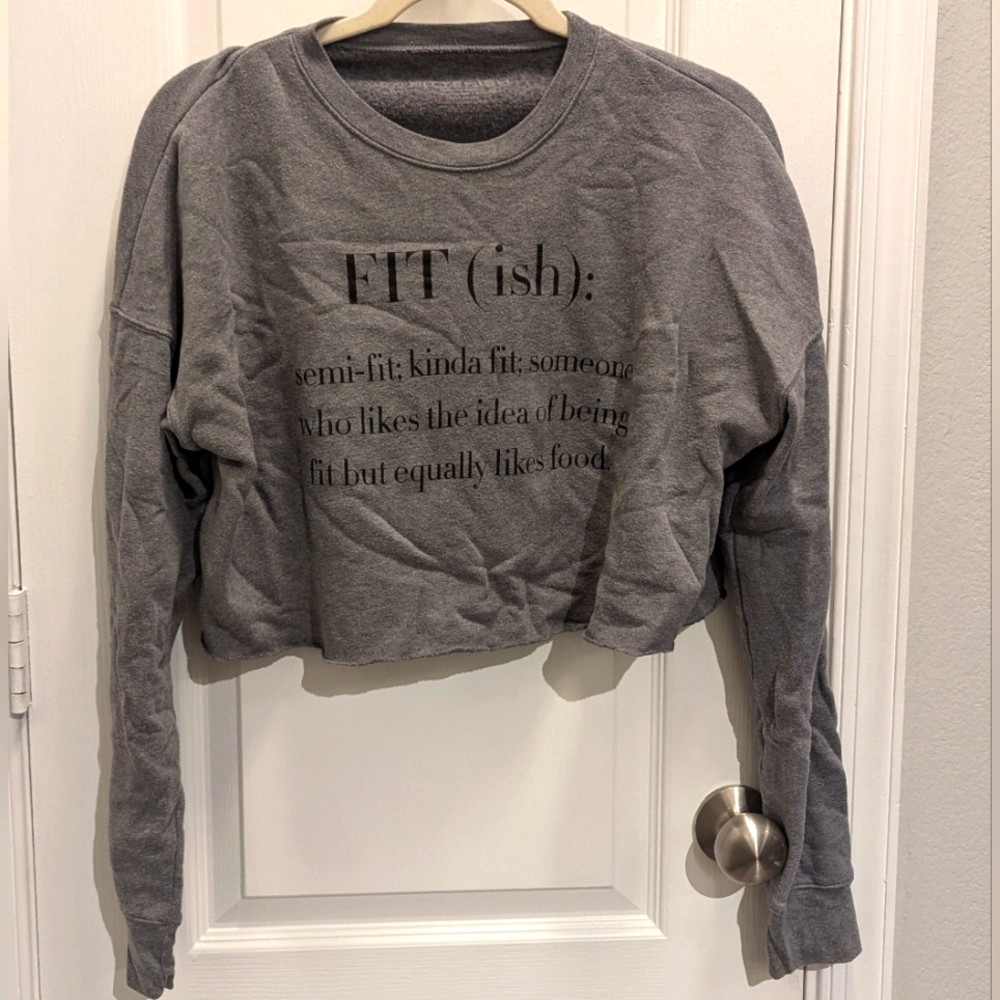 Kittenish Crop Sweatshirt Size Medium